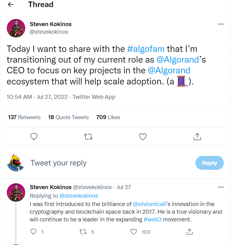 Steven K Tweet
